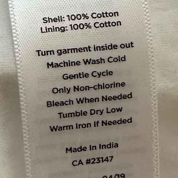 Talbots Sz 14 XL Sheath Shift Dress White Eyelet Embroidered Slvlss Coastal CHIC - Picture 5 of 5